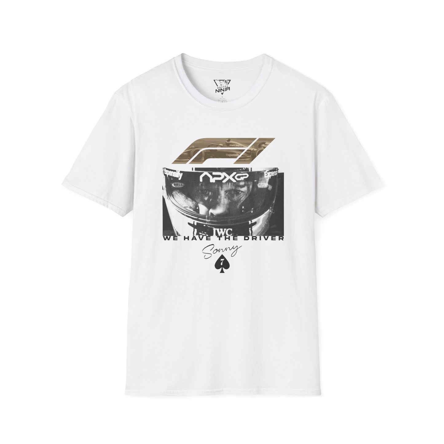 F1 The Movie Parody Racing Tee Brad Pitt Sonny Hayes (bright colors)