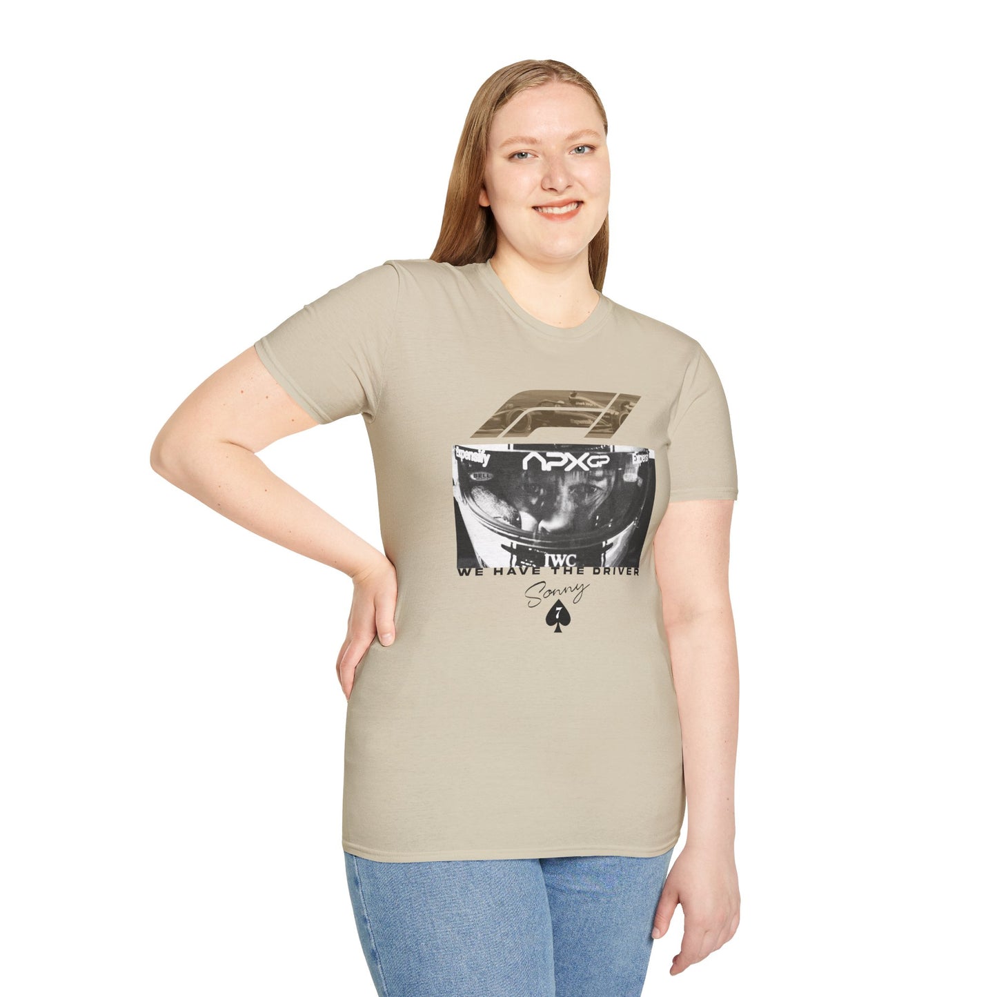 F1 The Movie Parody Racing Tee Brad Pitt Sonny Hayes (bright colors)