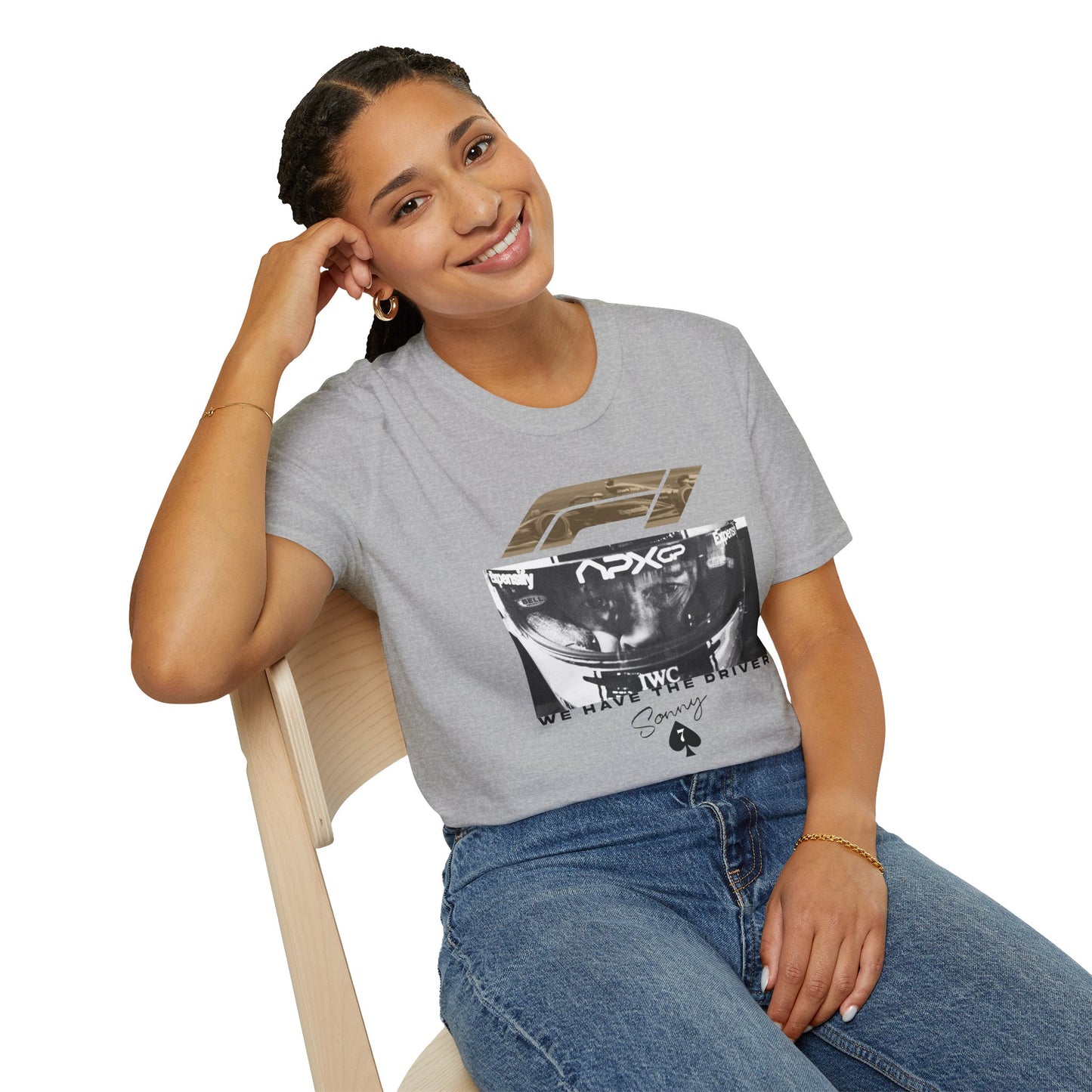 F1 The Movie Parody Racing Tee Brad Pitt Sonny Hayes (bright colors)
