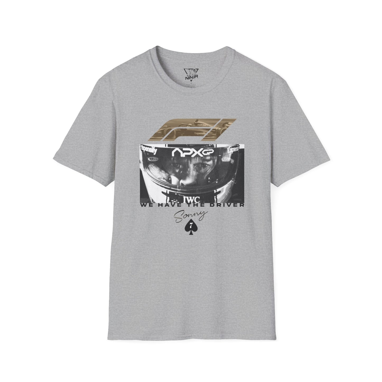 F1 The Movie Parody Racing Tee Brad Pitt Sonny Hayes (bright colors)