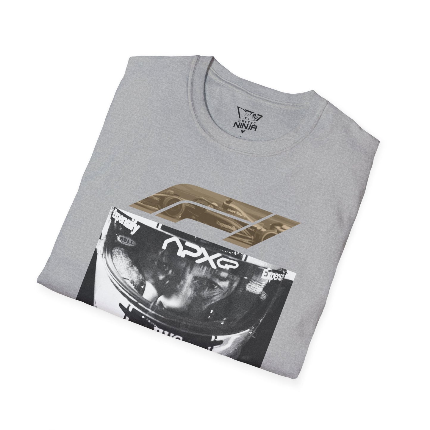 F1 The Movie Parody Racing Tee Brad Pitt Sonny Hayes (bright colors)