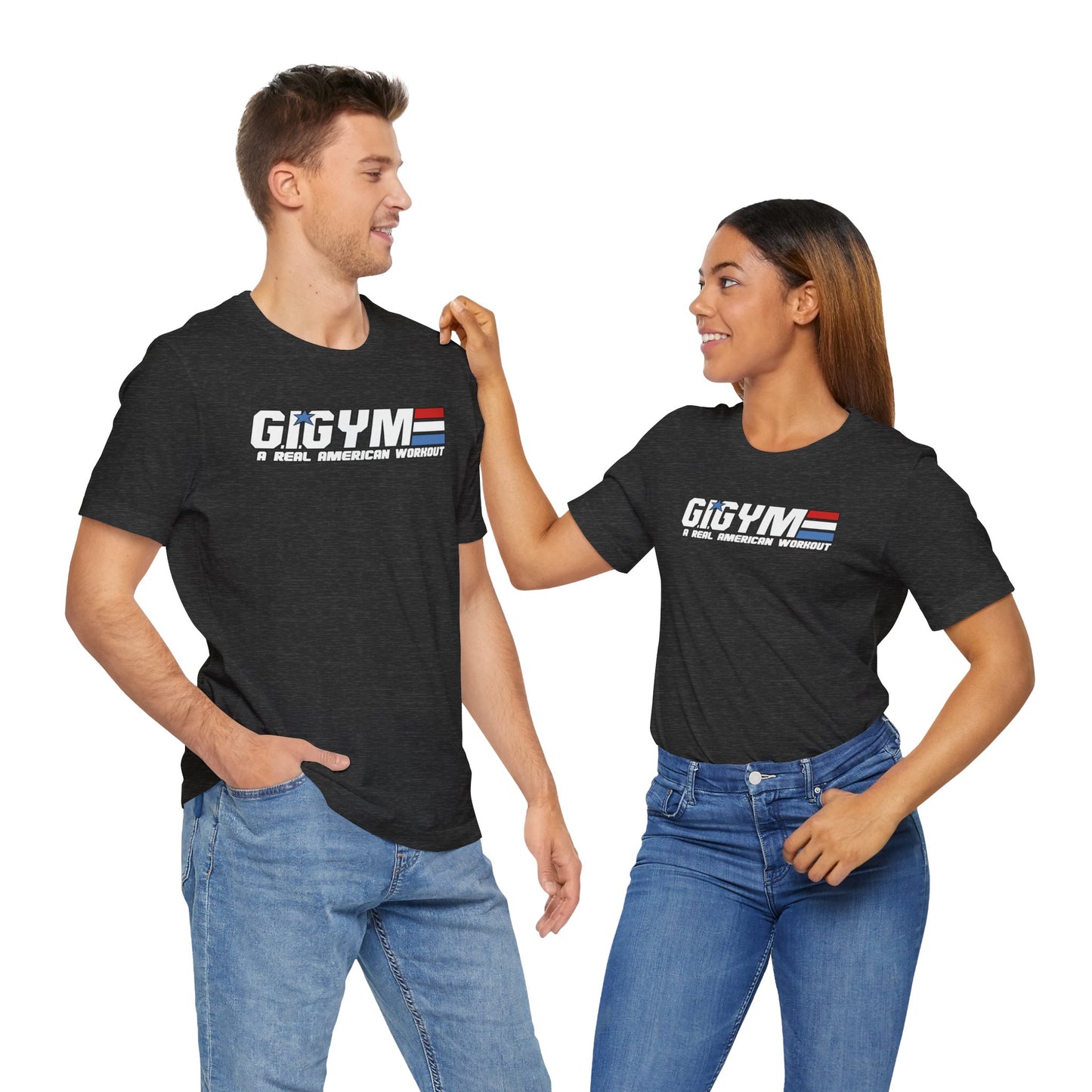 GI GYM Military Style Workout Tee GI Joe Parody Unisex Jersey Short Sleeve Shirt