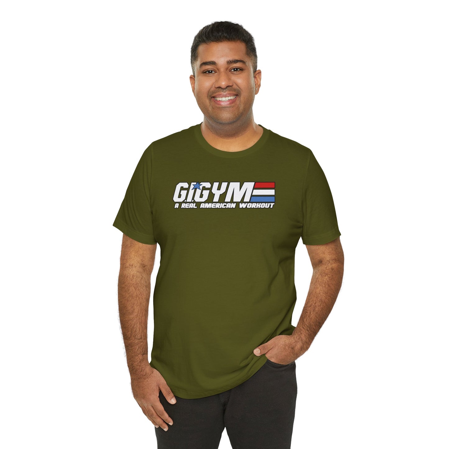 GI GYM Military Style Workout Tee GI Joe Parody Unisex Jersey Short Sleeve Shirt